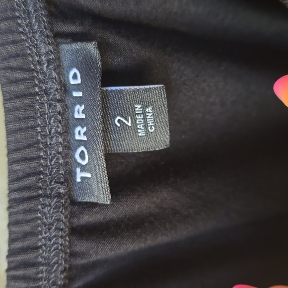 Torrid Black Crochet Trim Maxi Dress Pockets Fringe - Picture 8 of 13